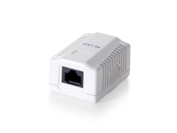 Equip Aufputzdose Cat6 1-Port RJ45 UTP Prem. RAL 9010 ws...