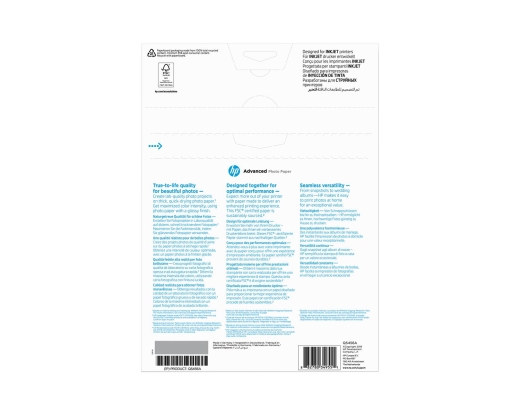Fotopapier HP Advanced Glossy A4 25 Stück Q5456A