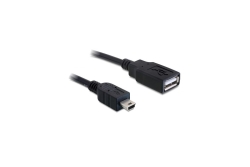 DELOCK USB Kabel A -> Mini-B Bu/St 0.50m sw