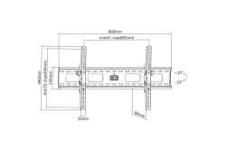 MANHATTAN Wandhalterung Universal 37-70/75kg neigbar sw retail