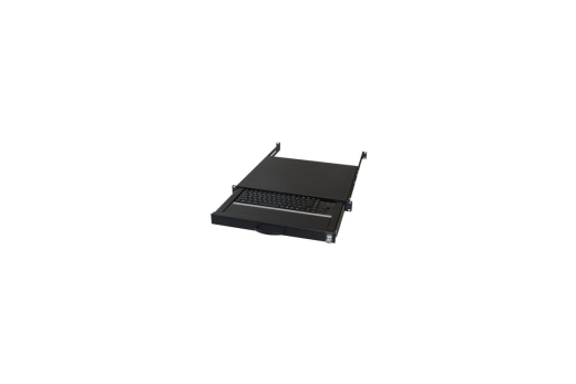 aixcase 19 Rack 1U Tastatur DE Trackball PS2&USB schwarz