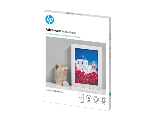 Fotopapier HP 13x18cm 25Stück 250g/m2 Randlos Glänzend