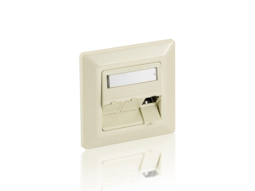 Equip Frontplatte 3xKeystone Jack 45° Fireproof RAL9010 Polybeutel