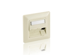 Equip Frontplatte 3xKeystone Jack 45° Fireproof...