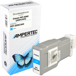 Ampertec Tinte ersetzt Canon PFI-320C cyan