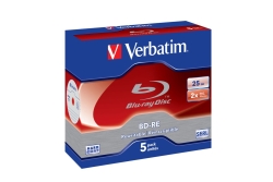 Bluray Verbatim 25GB 5pcs Jew.C 2x Withe Blue Surface