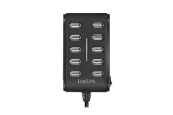 Logilink USB-HUB 10-Port m. Netzteil schwarz