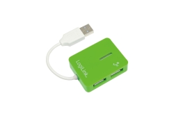 Logilink USB-HUB Smile 4-Port o. NT grün