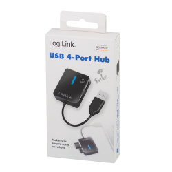 Logilink USB-HUB Smile 4-Port o. NT schwarz