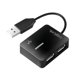 Logilink USB-HUB Smile 4-Port o. NT schwarz