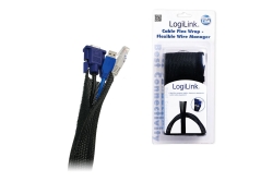Logilink Kabelschlauch flexibel 1,8m schwarz