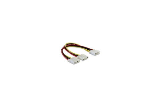 DELOCK Stromkabel Molex 4pin -> 2x Molex 4pin St/Bu/Bu