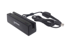 MANHATTAN Magnetkartenleser USB drei Spuren Leser schwarz