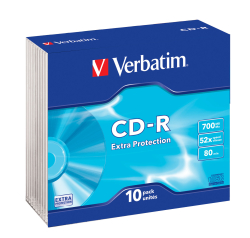 CD-R Verbatim 700MB 10pcs Pack 52x SlimCase