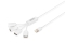 DIGITUS USB-Hub 4-Port 2.0->4xA2.0 integr. Kabel weiß