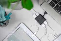 DIGITUS USB-Hub 4-Port 2.0->4xA2.0 integr. Kabel schwarz