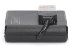 DIGITUS USB-Hub 4-Port 2.0->4xA2.0 integr. Kabel schwarz