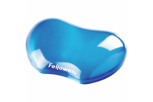 Fellowes Maus-Handgelenkauflage Crystal Gel blau