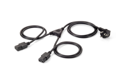 Equip Y-Netzanschlusskabel Schuko->2xIEC C13 St/Bu 1.80m PVC