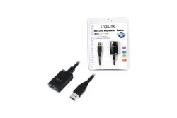 Logilink USB Kabel A -> A St/Bu 5.00m Verl. schwarz