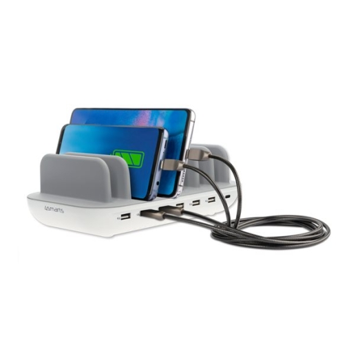 4smarts Charging Station Office 60W white (6x USB-A and 1x USB-C)
