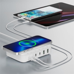 4smarts 7in1 GaN Charging Station 100W with wireless charging white