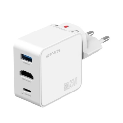 4smarts 3in1 HDMI Hub-Charger GaN Flex 65W white