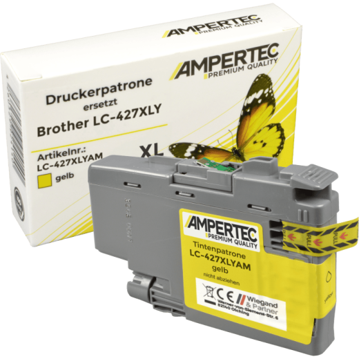 Ampertec Tinte kompatibel mit Brother LC-427XLY yellow