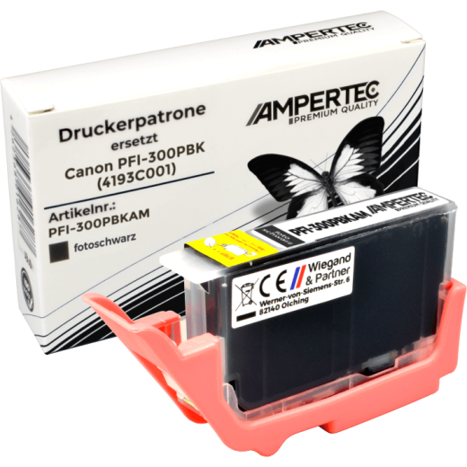 Ampertec Tinte ersetzt Canon PFI-300PBK 4193C001 photo black