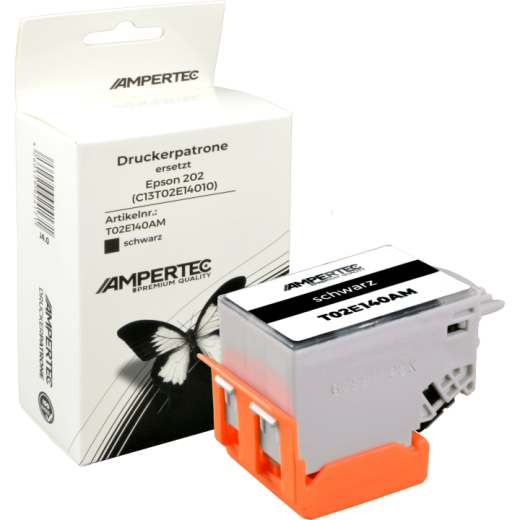 Ampertec Tinte ersetzt Epson C13T02E140 schwarz 202