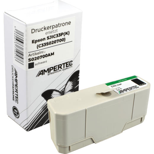 Ampertec Tinte ersetzt Epson C33S020700 SJIC33P(K) schwarz