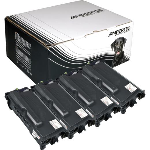 4 Ampertec Toner ersetzt Brother TN-3600XXL Multipack schwarz