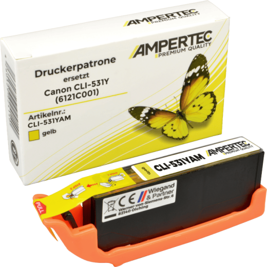Ampertec Tinte ersetzt Canon CLI-531Y yellow