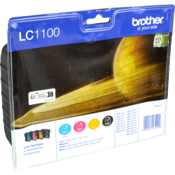 4 Brother Tinten LC-1100VALBPDR Multipack KCMY