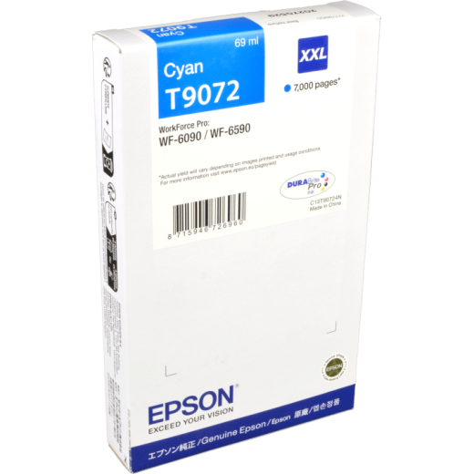 Epson Tinte C13T90724N cyan T9072
