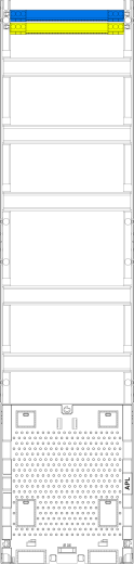 F-TRONIC Verteilerfeld V17APZ H=1050mm 1-feldrig 5-reihig