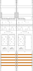 F-TRONIC Zählerfeld E16ER6DS 2-feldrig H=1050mm 3-eHZ