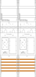 F-TRONIC Zählerfeld ER26DS 2-feldrig H=1050mm 2-eHZ