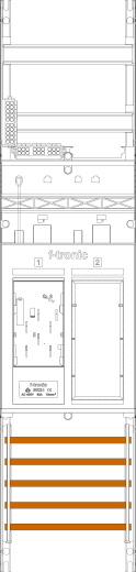 F-TRONIC Zählerfeld ER6DS 1-feldrig H=1050mm 1-eHZ
