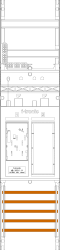 F-TRONIC Zählerfeld ER6DS 1-feldrig H=1050mm 1-eHZ