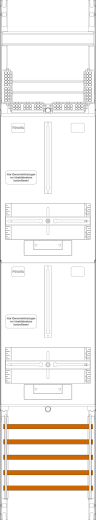 F-TRONIC Zählerfeld Z16 1-feldrig H=1350mm 2-3.HZ
