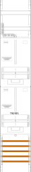 F-TRONIC Zählerfeld ZR6 1-feldrig H=1350mm 1-3.HZ 1 TRE