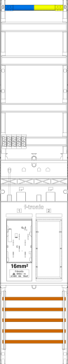 F-TRONIC Zählerfeld ER9DS-16 1-feldrig H=1350mm 1-eHZ 16qmm