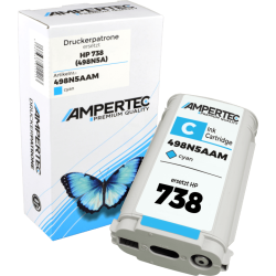 Kompatible Tinte ersetzt HP 498N5A 738 cyan