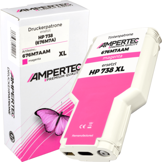 Kompatible Tinte ersetzt HP 676M7A 738 magenta