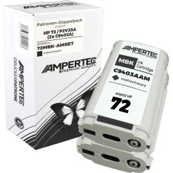 2 Ampertec Tinten ersetzt HP C9403A 72 Doppelpack matt...