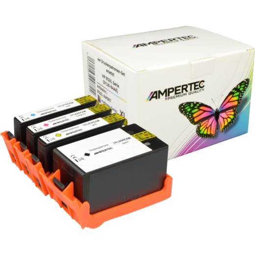 4 Ampertec Tinten ersetzt HP 3YP34AE 912XL Multipack KCMY