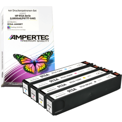 4 Ampertec Tinten ersetzt HP 913A Multipack KCMY