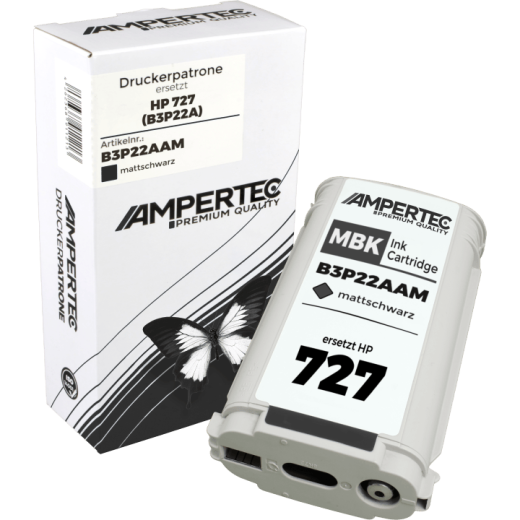 Kompatible Tinte ersetzt HP B3P22A 727 matte black
