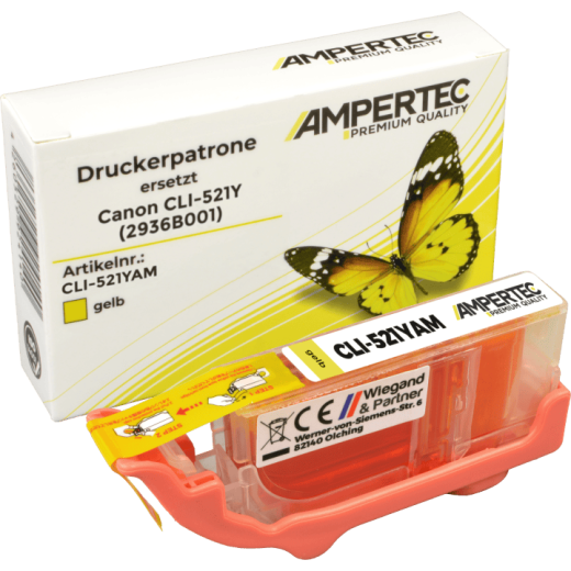 Kompatible Tinte ersetzt Canon CLI-521Y yellow